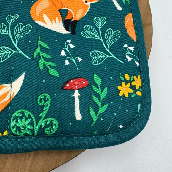 Pot holders heat resistance Fox Print pocket terry cloth lined NWOT - Picture 4 of 13